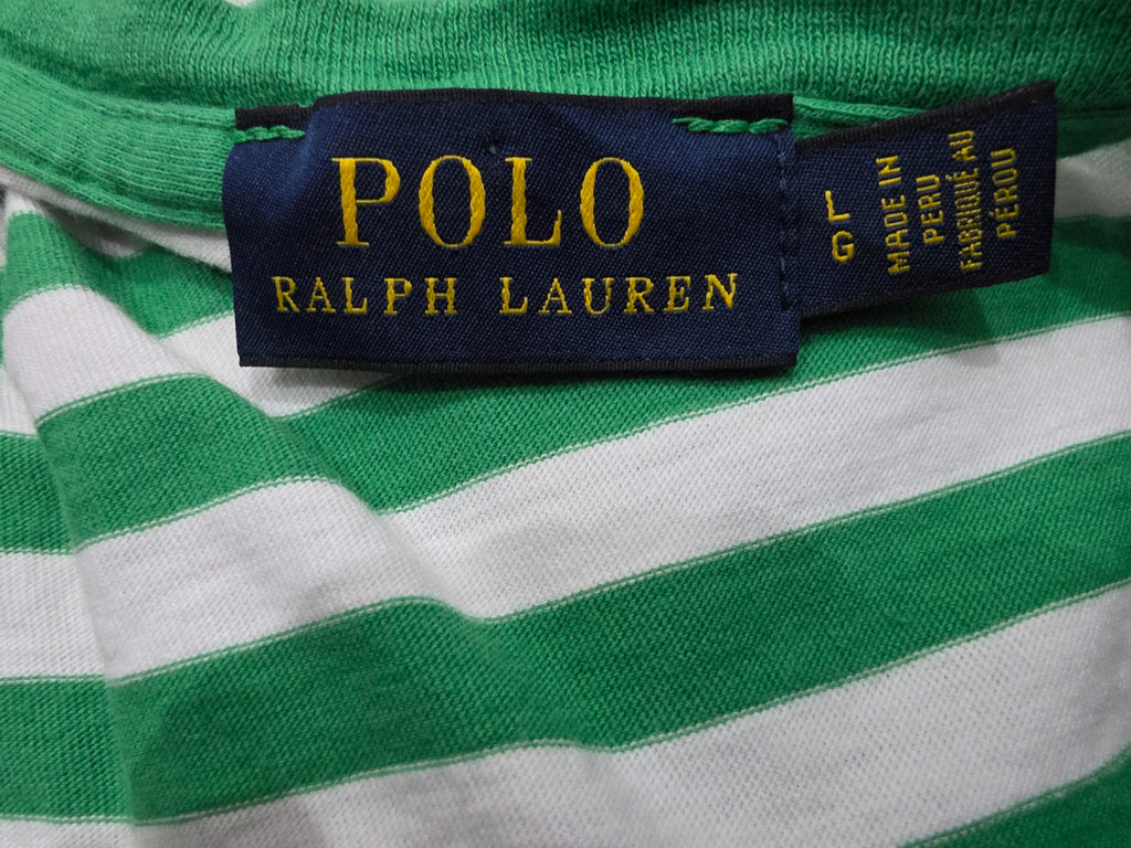 Playera Polo ralph lauren de Mujer verde rayada