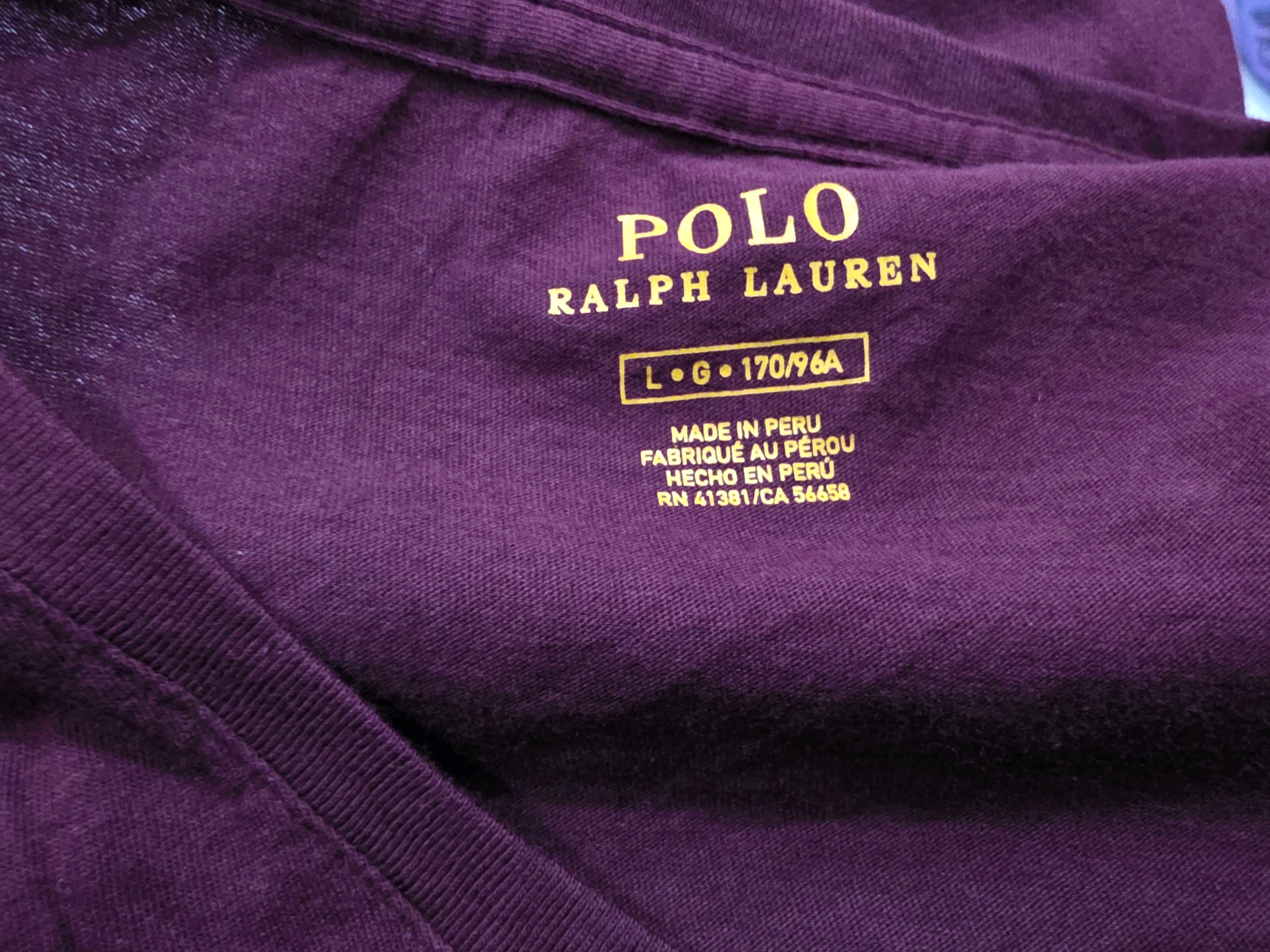 Playera Polo ralph lauren color bordo manga corta
