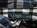 Camisa Ralph Lauren azul a cuadros manga larga de Mujer Extra Chica
