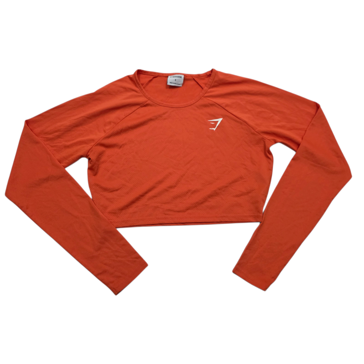 Playera Crop Top naranja de Mujer Talla Chica