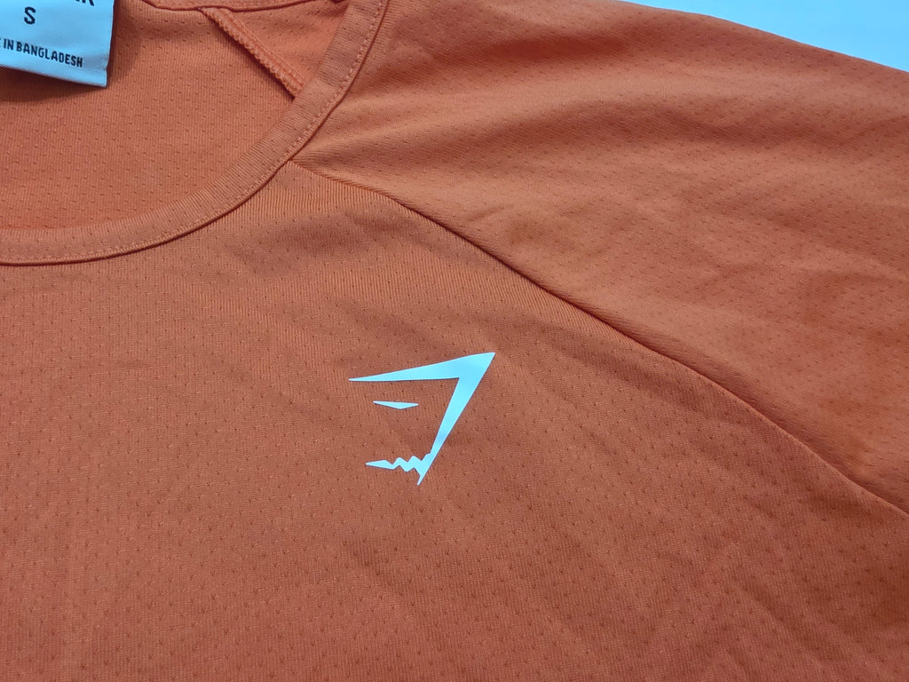 Playera Crop Top naranja de Mujer Talla Chica