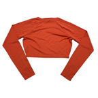 Playera Crop Top naranja de Mujer Talla Chica