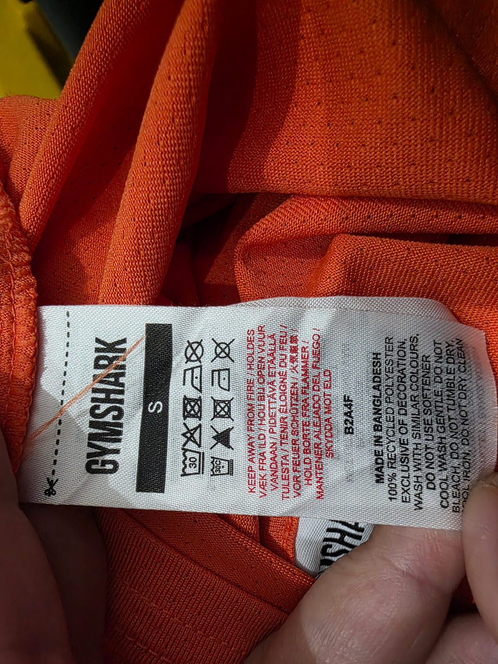 Playera Crop Top naranja de Mujer Talla Chica