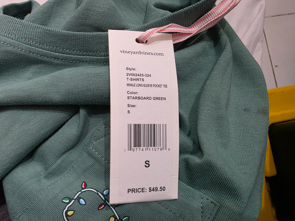 Playera Vineyard Vines verde opaco de Mujer manga larga