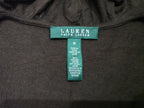 Blusa Ralph Lauren de Mujer color cafe cuello v con olanes