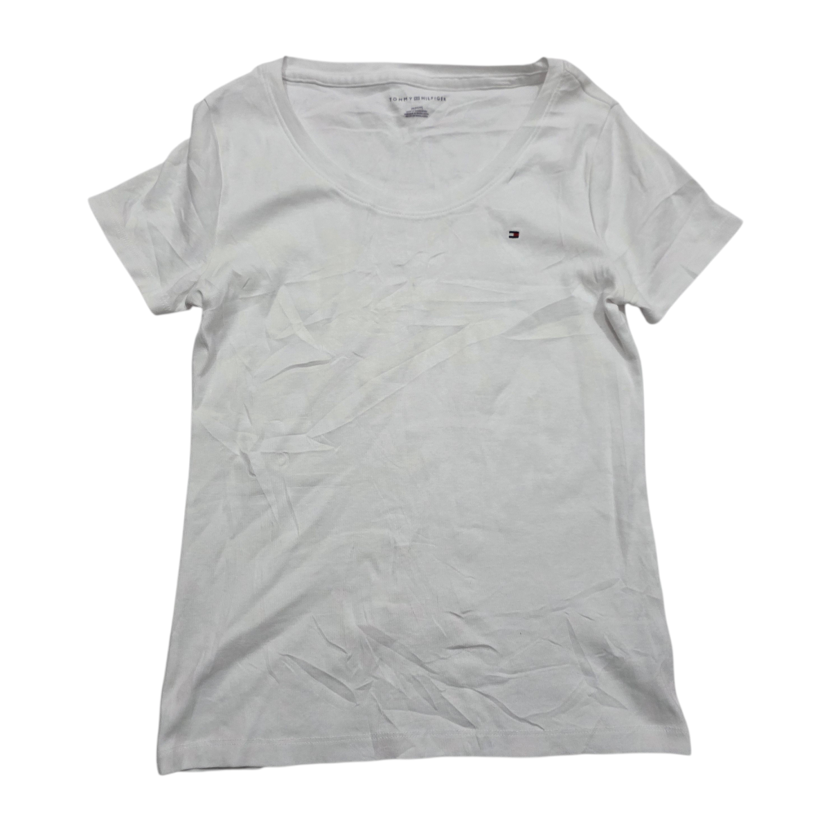 Playera Tommy Hilfiger manga corta de Mujer Mediana blanca