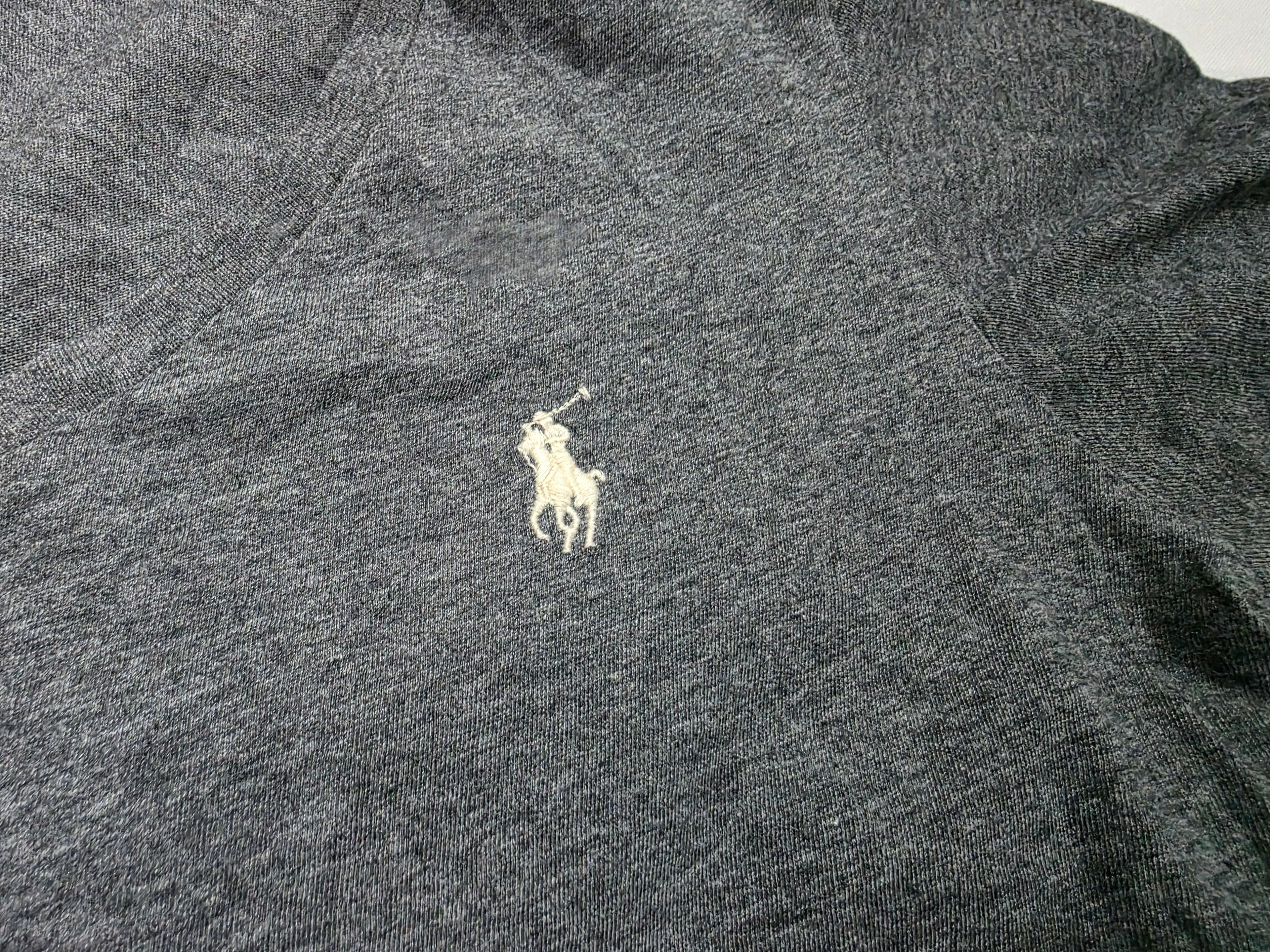 Playera Polo ralph lauren color gris poni Blanco mamga corta de Mujer Mediana