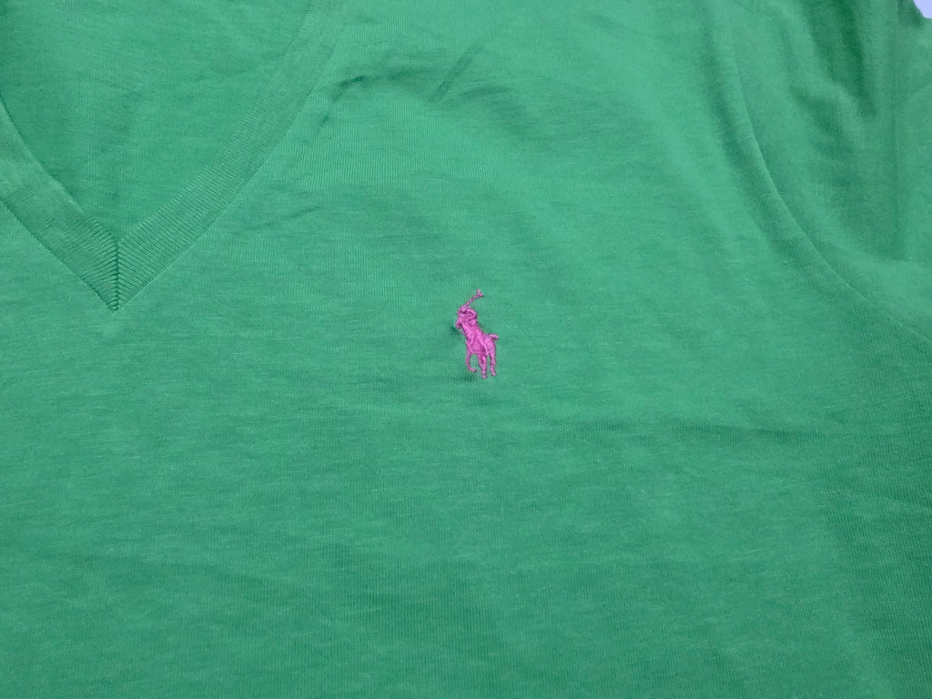 Playera Ralph lauren Sport color verde poni rosa
