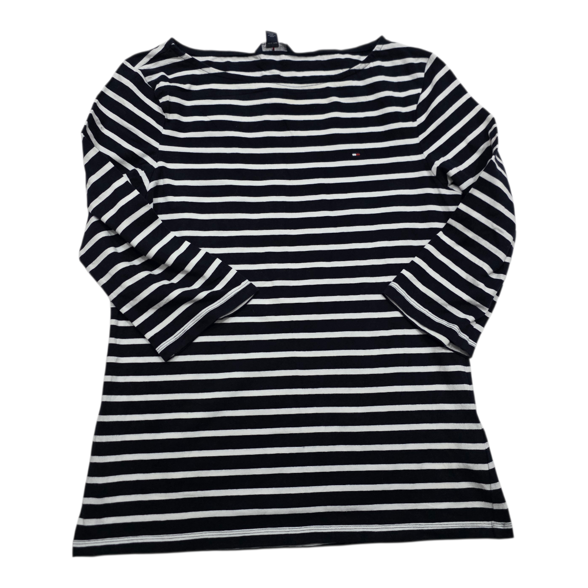 Playera Tommy Hilfiger de Mujer mamga 3/4 Grande rayada
