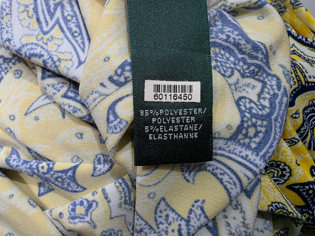 Vestido Amarillo manga corta Ralph Lauren talla 14 de Mujer