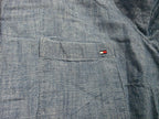Camisa Tommy Hilfiger azul acero manga larga talla Chica