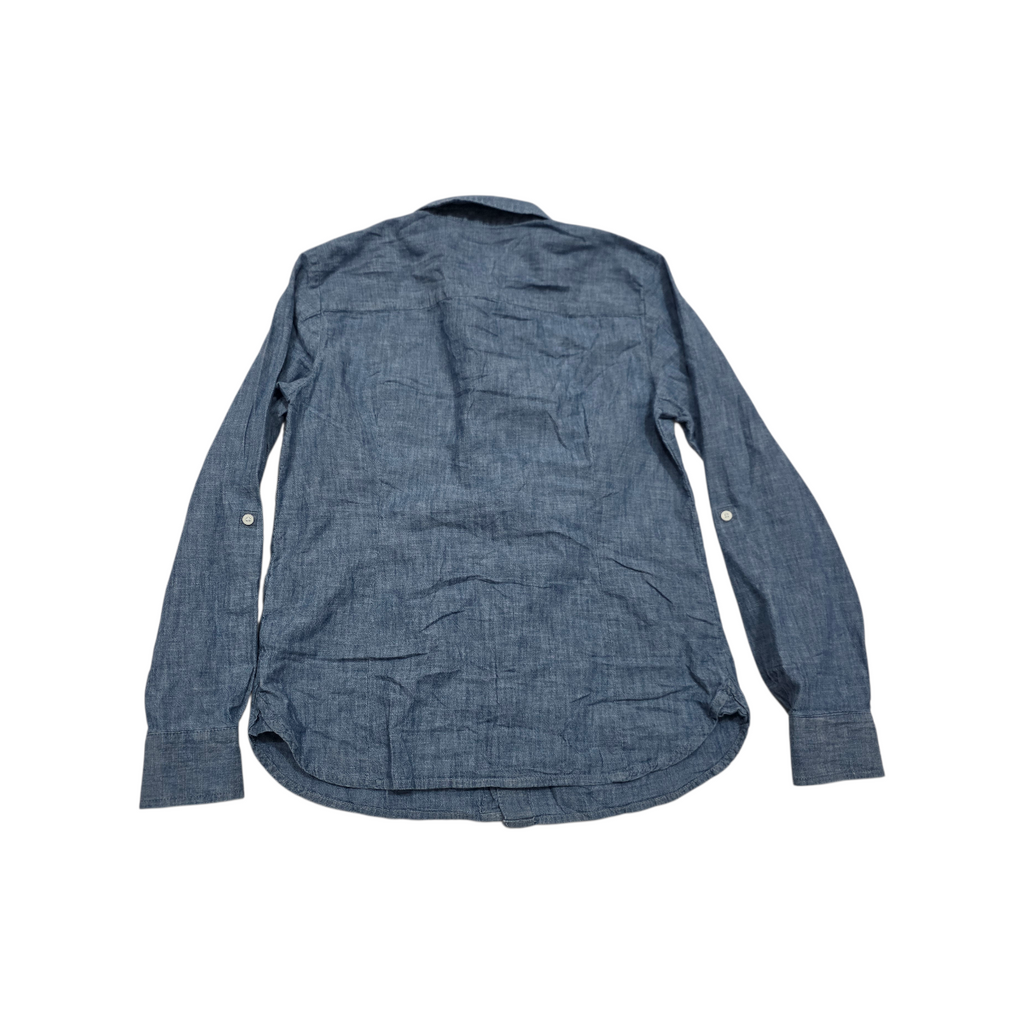 Camisa Tommy Hilfiger azul acero manga larga talla Chica