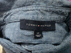 Camisa Tommy Hilfiger azul acero manga larga talla Chica
