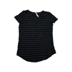 Playera Lululemon color negra rayada talla 4