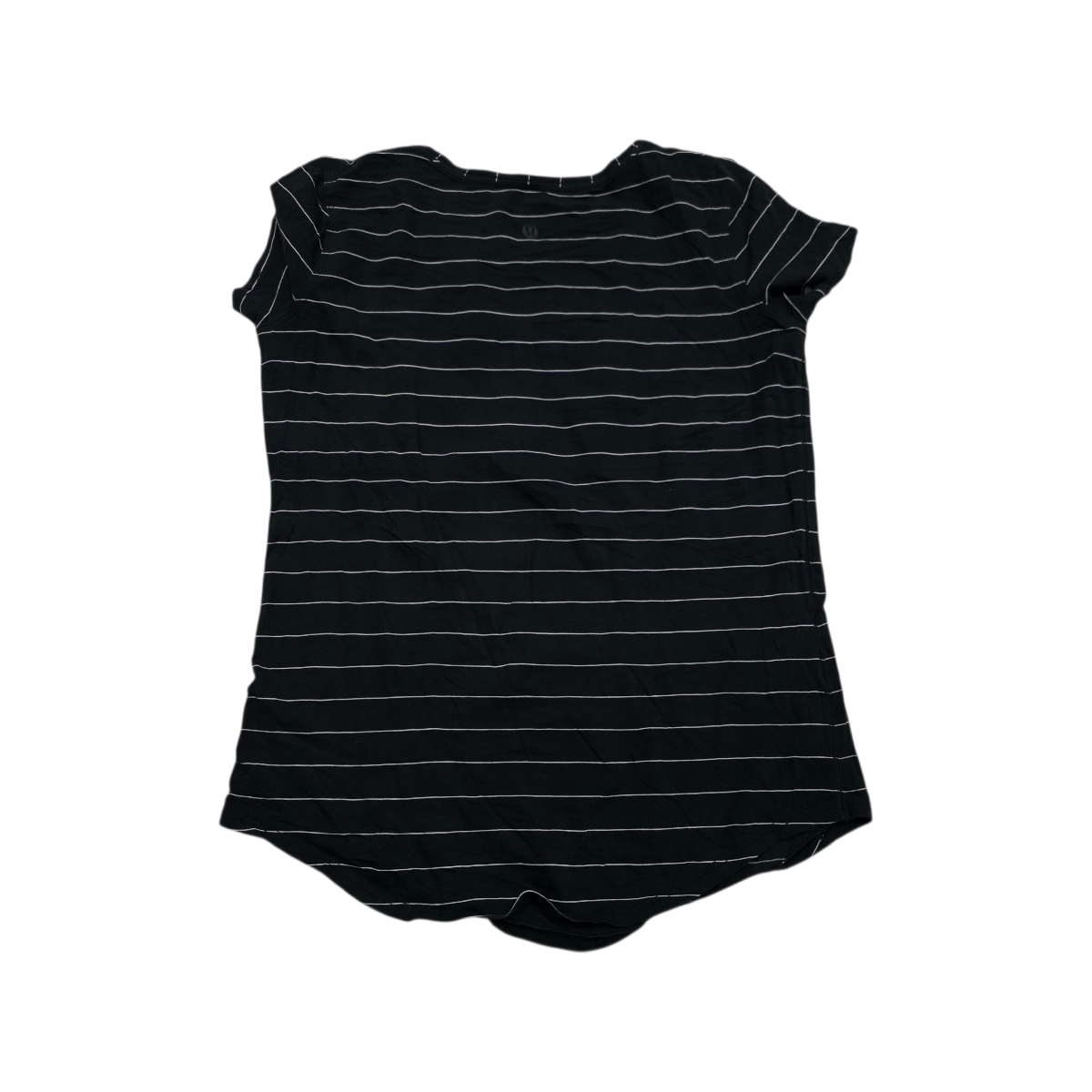 Playera Lululemon color negra rayada talla 4