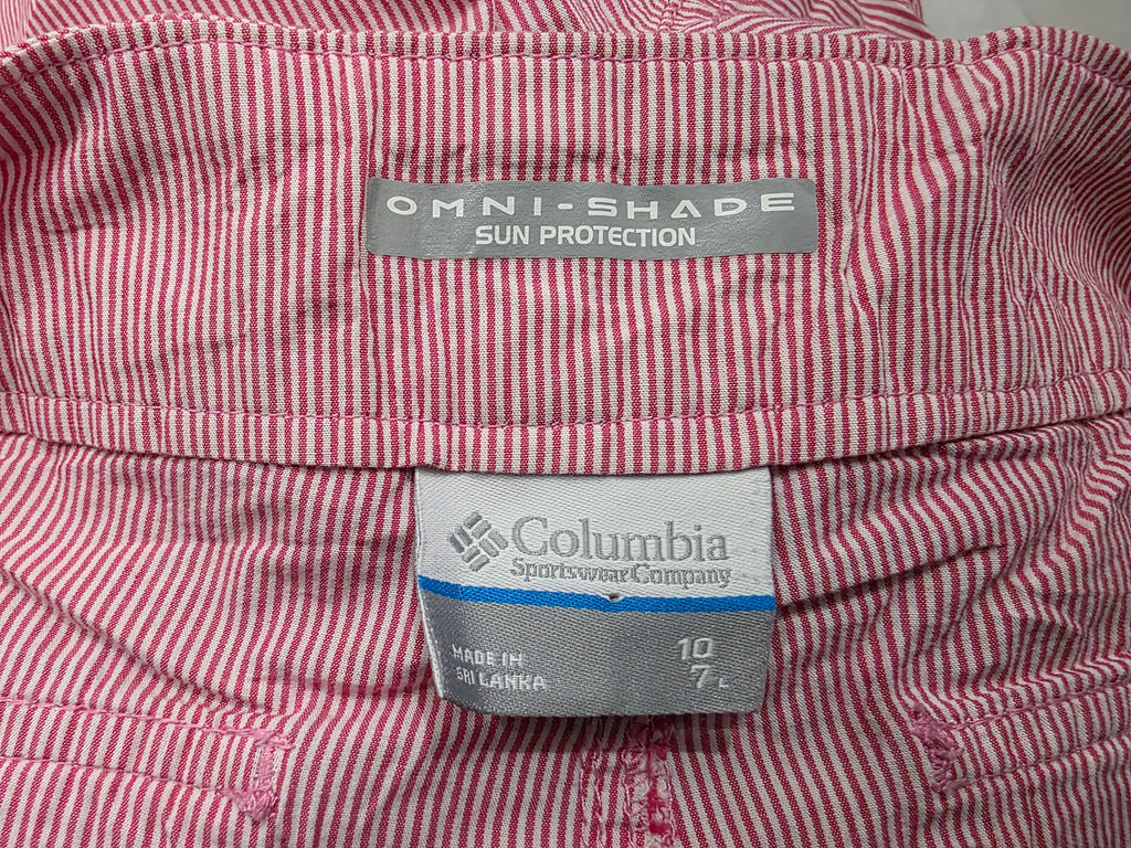 Short Columbia Omnishade sun protection color rosa rayado talla 10 de Mujer