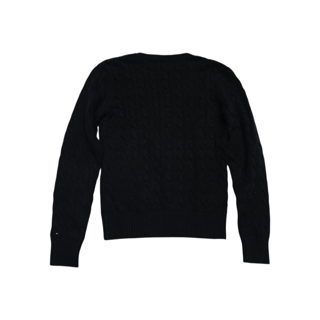 Sueter Tommy Hilfiger de Mujer color negro cuello V Mediano $