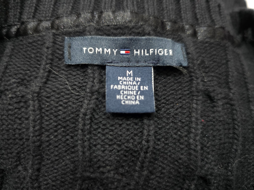 Sueter Tommy Hilfiger de Mujer color negro cuello V Mediano $