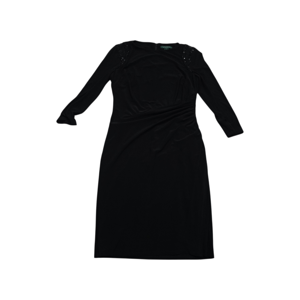 Vestido Ralph lauren color negro manga de Mujer talla 10