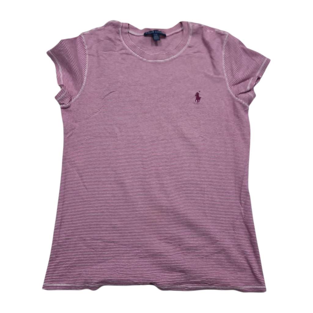 Playera Ralph lauren de Mujer rayada color rosa