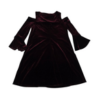 Vestido de terciopelo Ralph lauren color vino hombros descubiertos