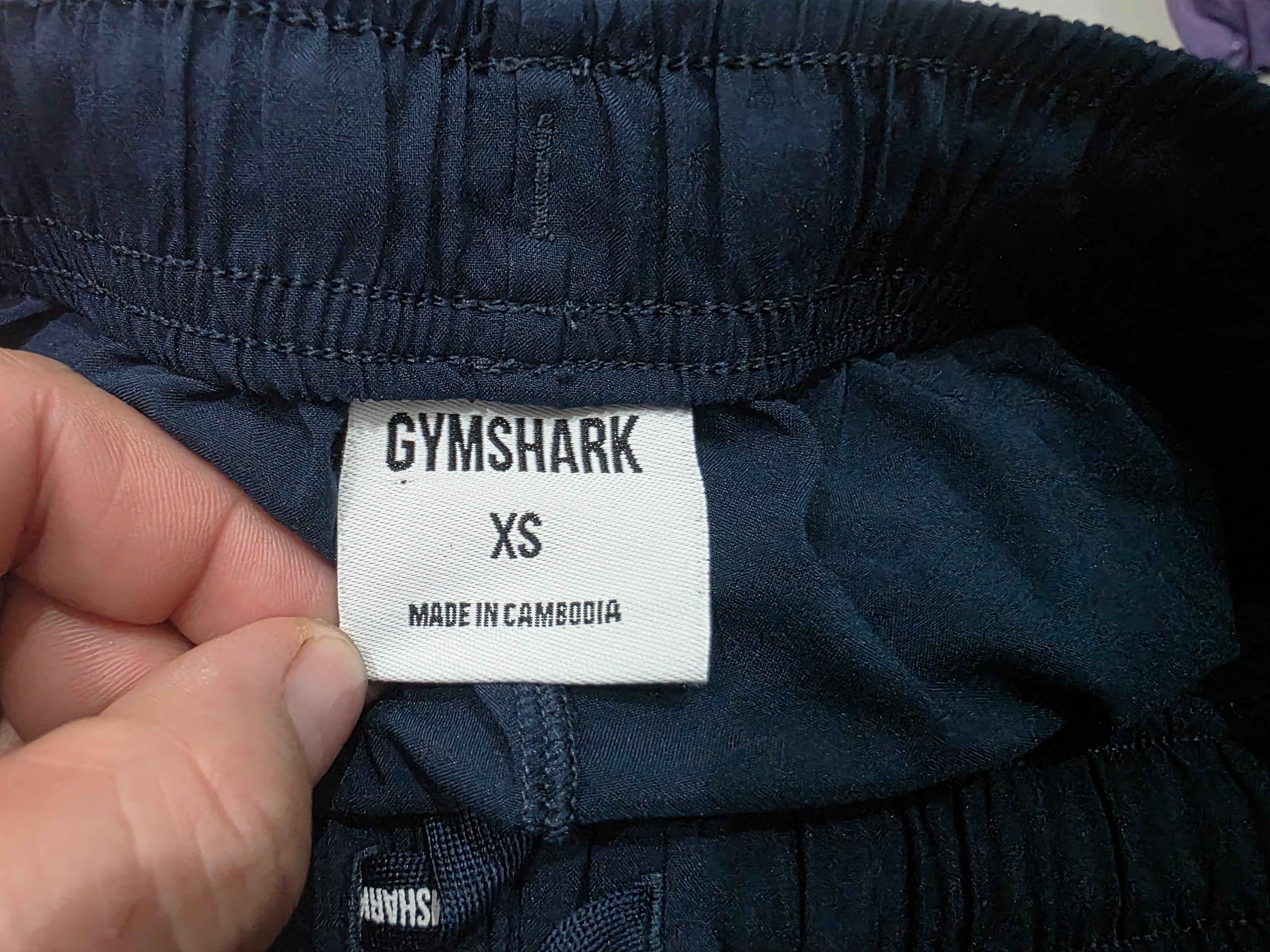 Short Extra Chico de Mujer GymShark azul marino