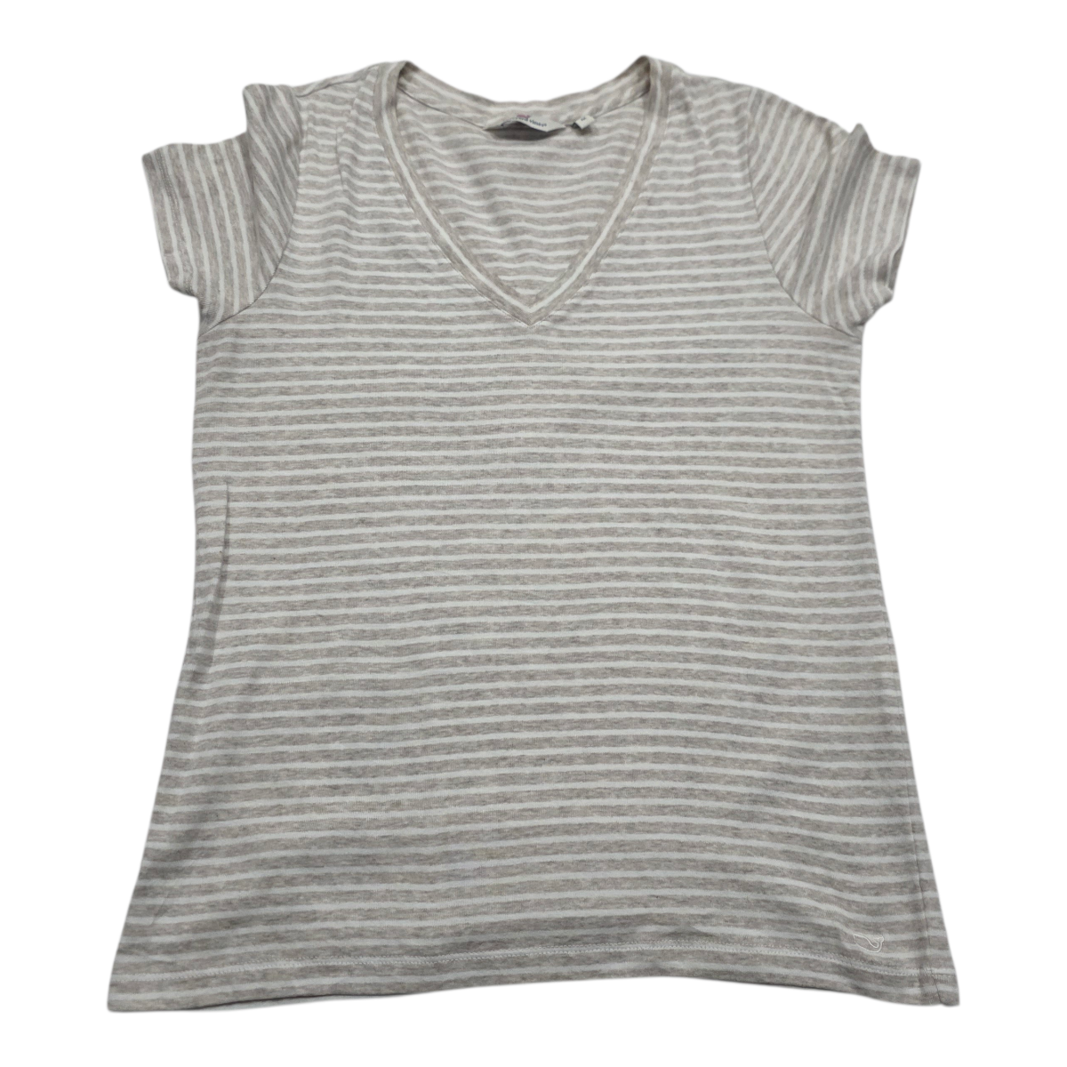 Playera Vineyard Vines Mediana de Mujer rayada M cafe claro