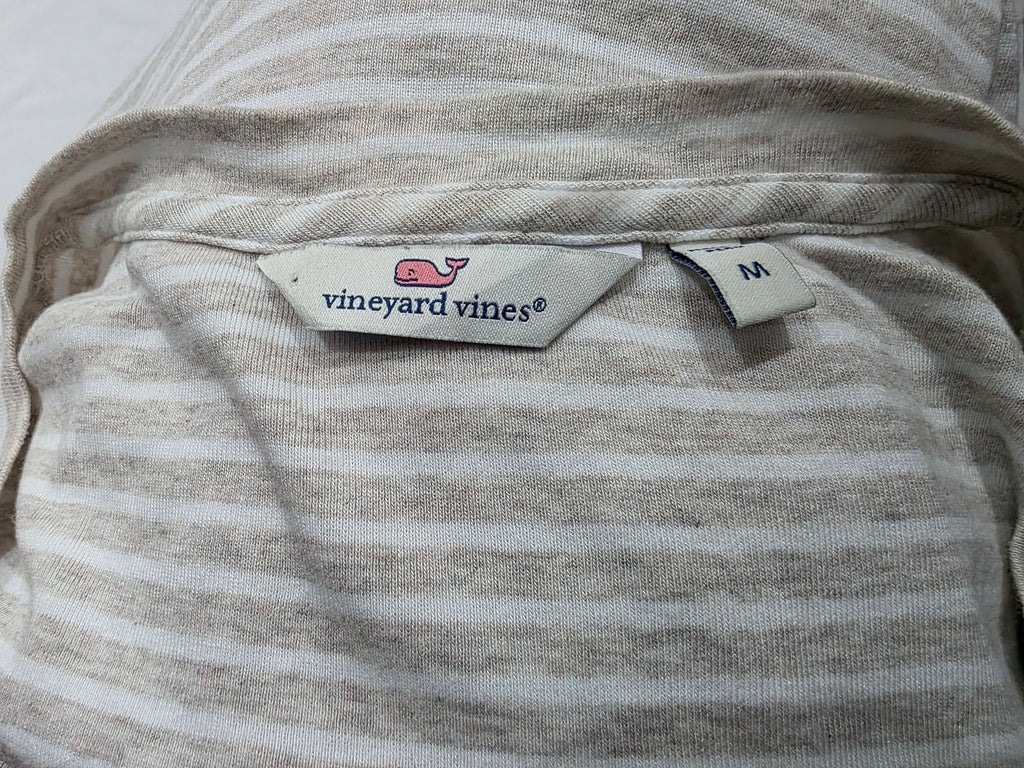 Playera Vineyard Vines Mediana de Mujer rayada M cafe claro