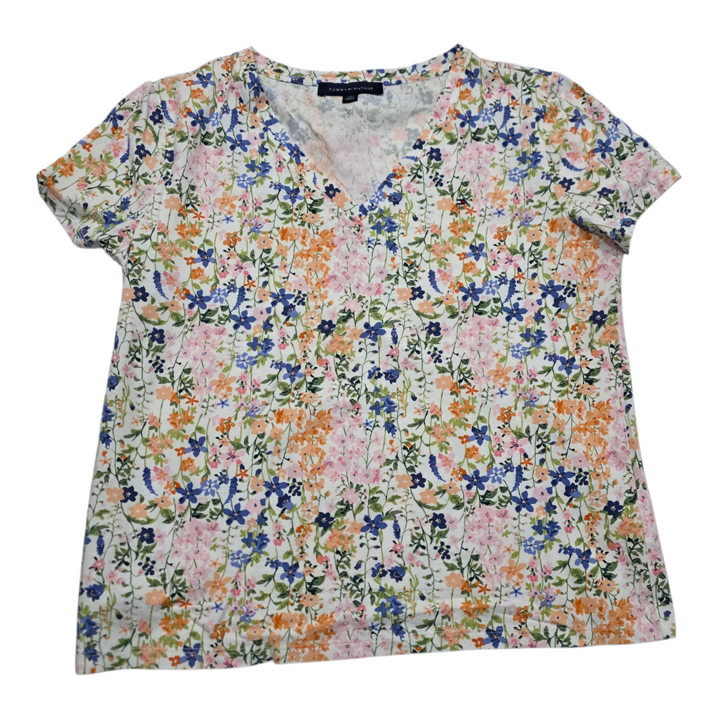 Playera Tommy Hilfiger de Mujer Grande Floreada tricolor