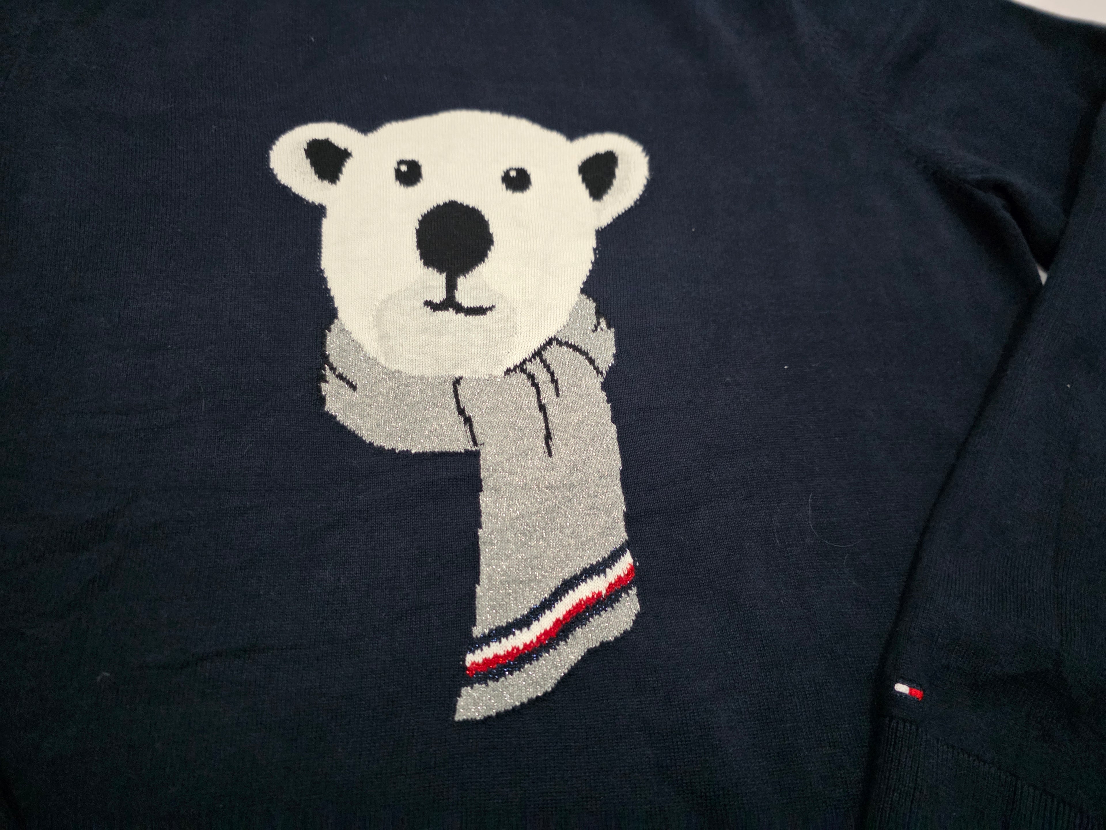 Sueter Tommy Hilfiger de Mujer Grande azul Oso Polar