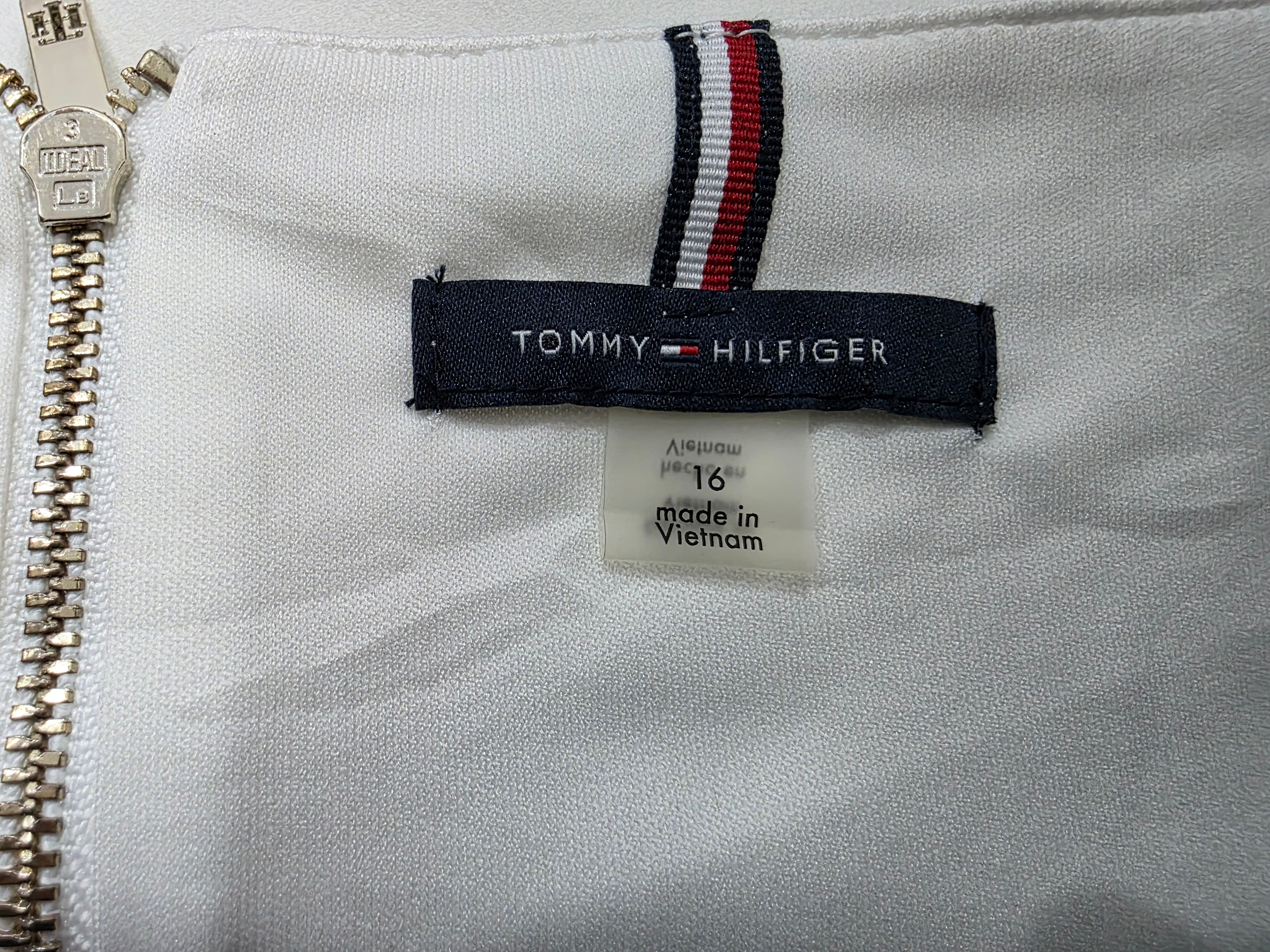Vestido Tommy Hilfiger de Mujer color blanco talla 16 manga corta