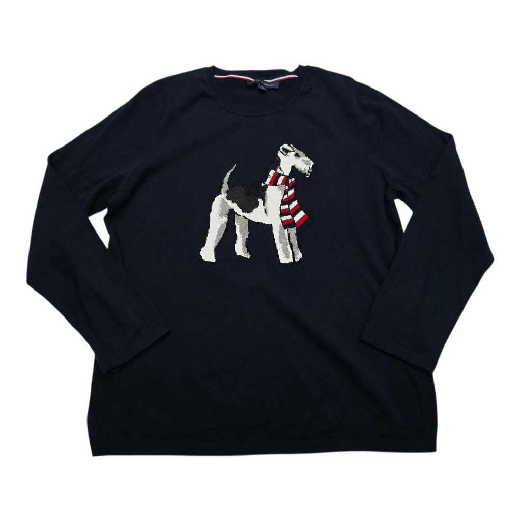 Sueter Tommy Hilfiger de Mujer azul marino Extra Grande de perrito