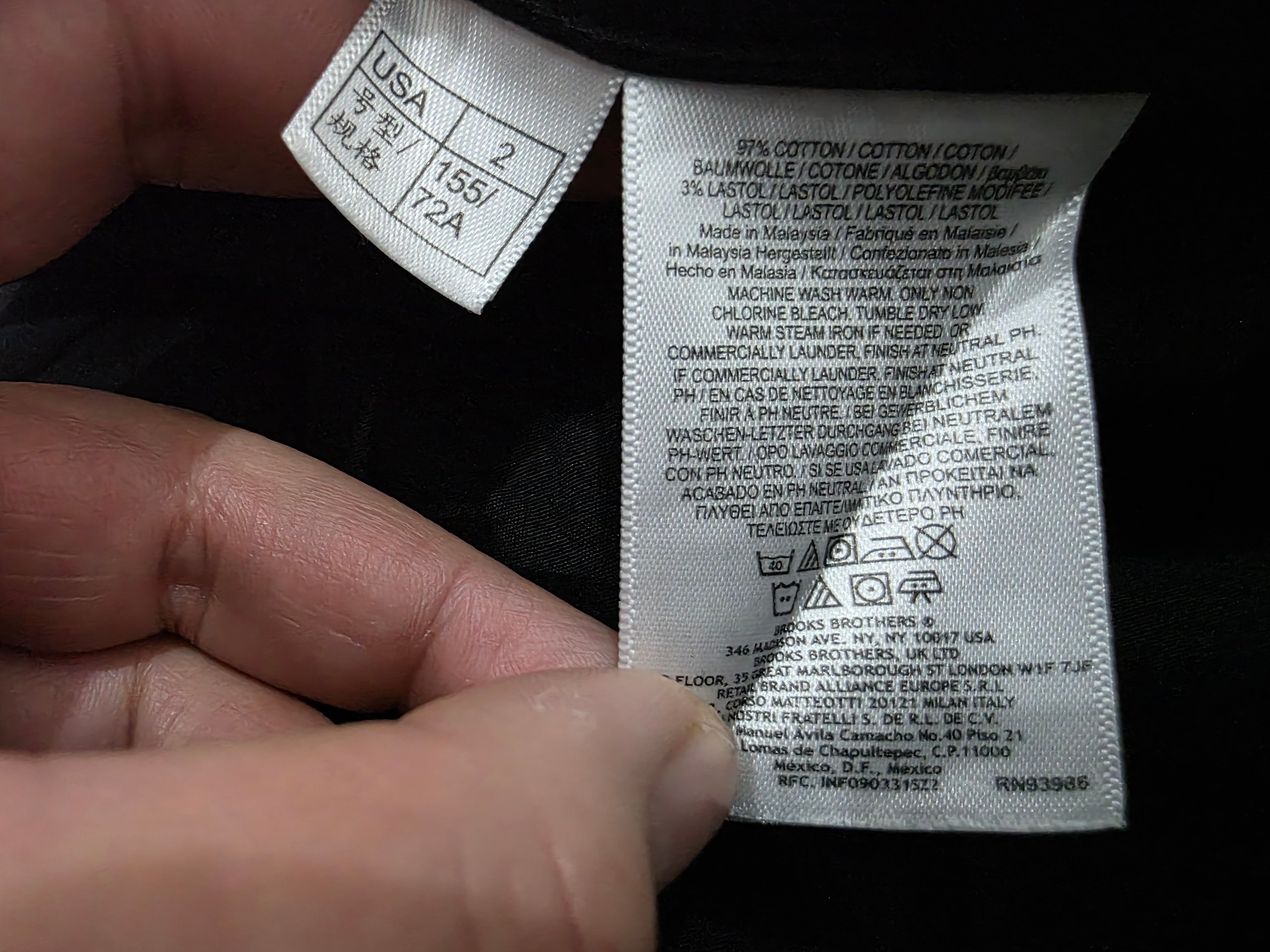 Camisa Ajustable Brooks brothers color negro de Mujer talla 2