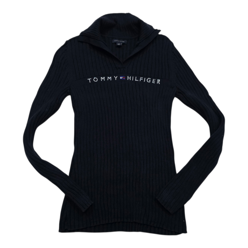 Sueter Tommy Hilfiger con brillos de Mujer talla Chica azul marino
