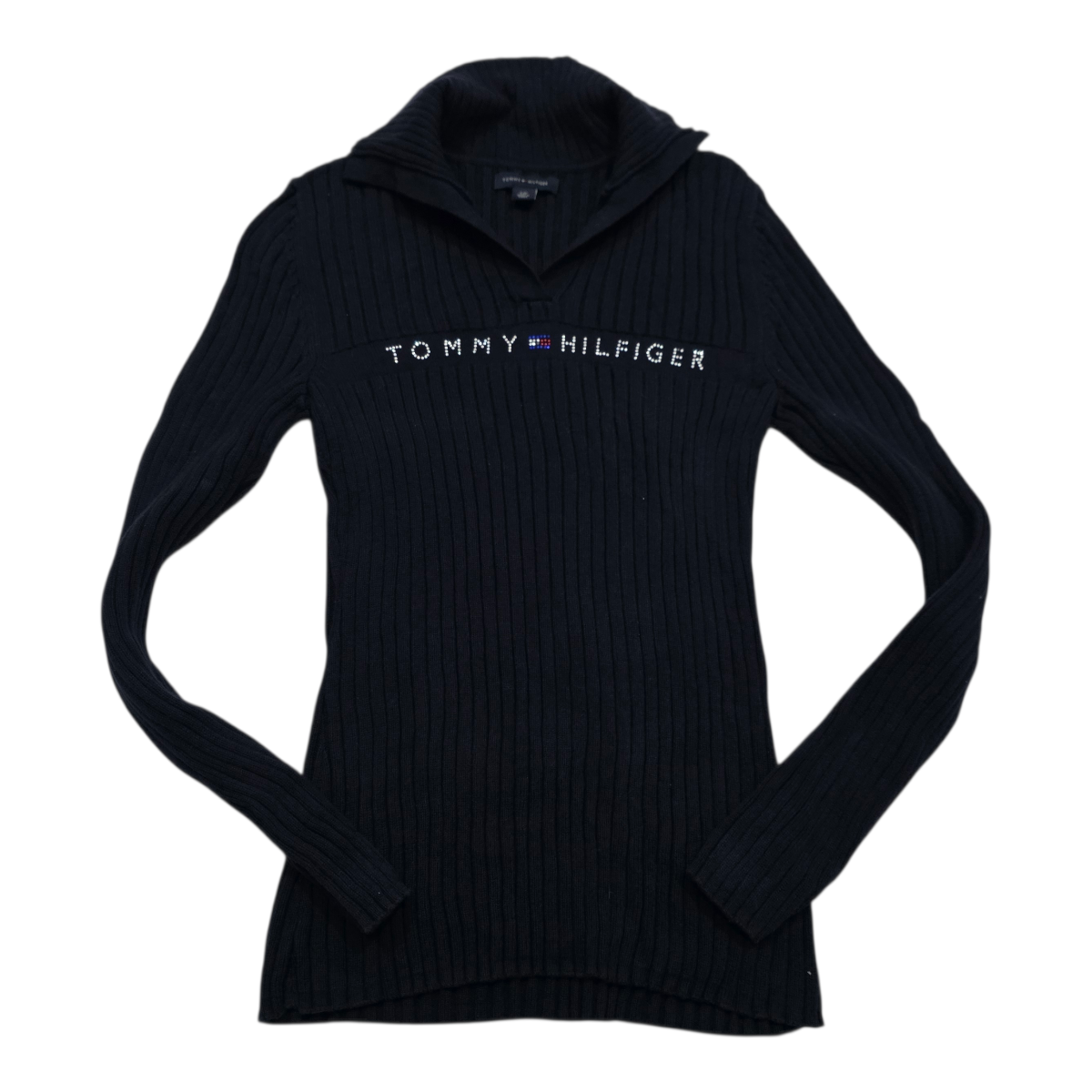 Sueter Tommy Hilfiger con brillos de Mujer talla Chica azul marino