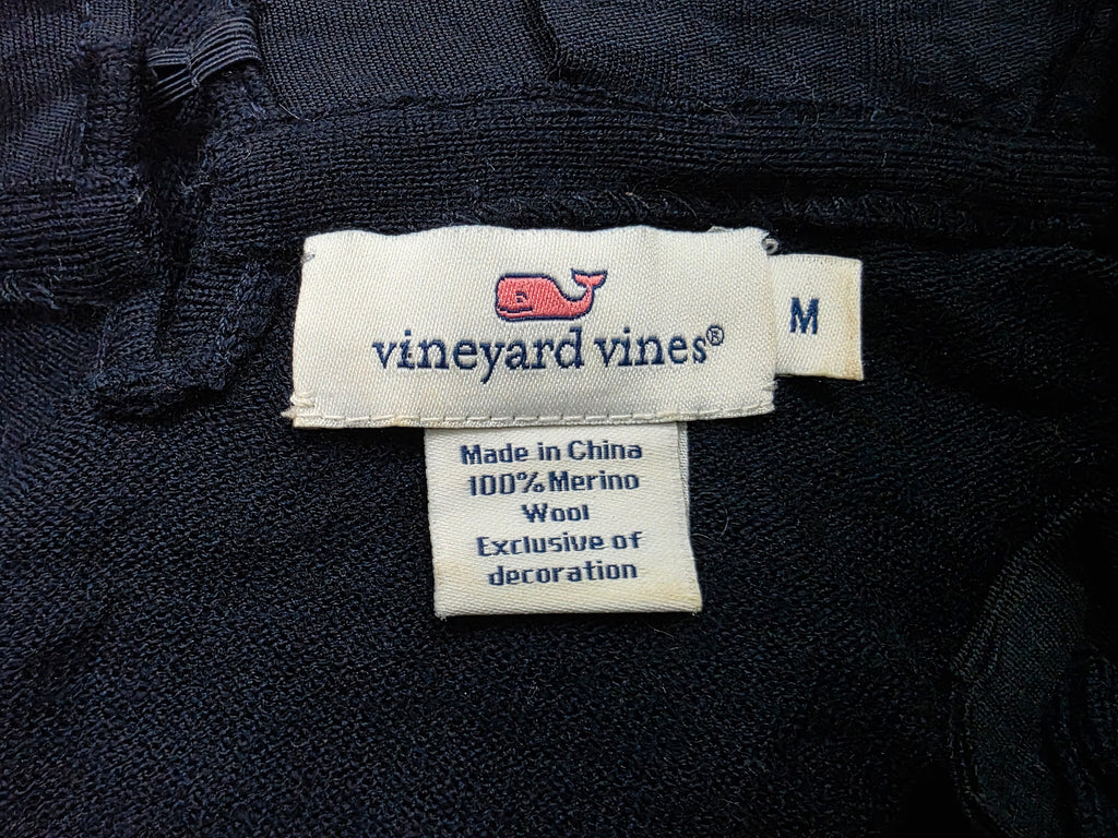 Sueter Vineyard Vines azul marino de Lana de Merino Mediano