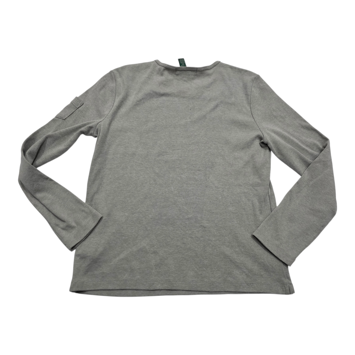 Playera Ralph lauren basica color.gris manga larga Grande de Mujer