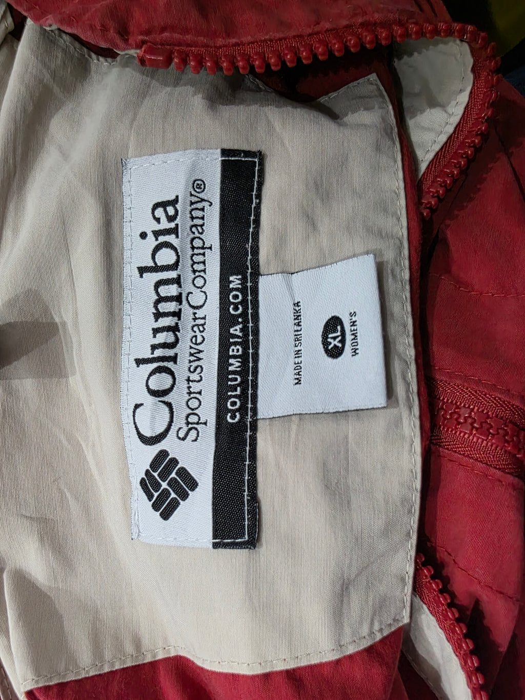 Rompevientos Columbia de Mujer Extra Grande coral oscuro