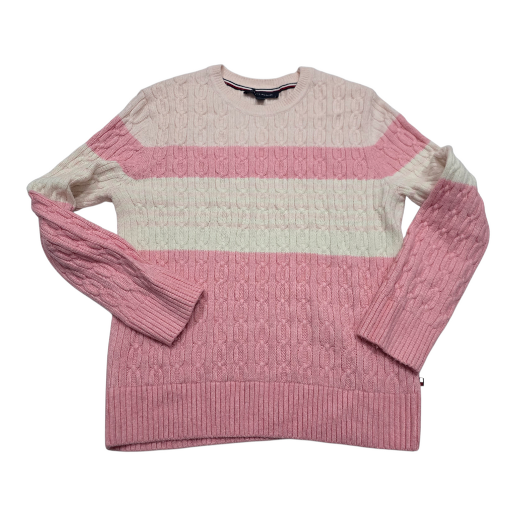 Sueter Tommy Hilfiger de Mujer Extra Grande rosa/beige