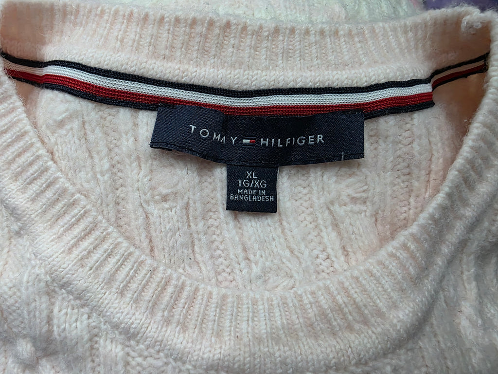 Sueter Tommy Hilfiger de Mujer Extra Grande rosa/beige
