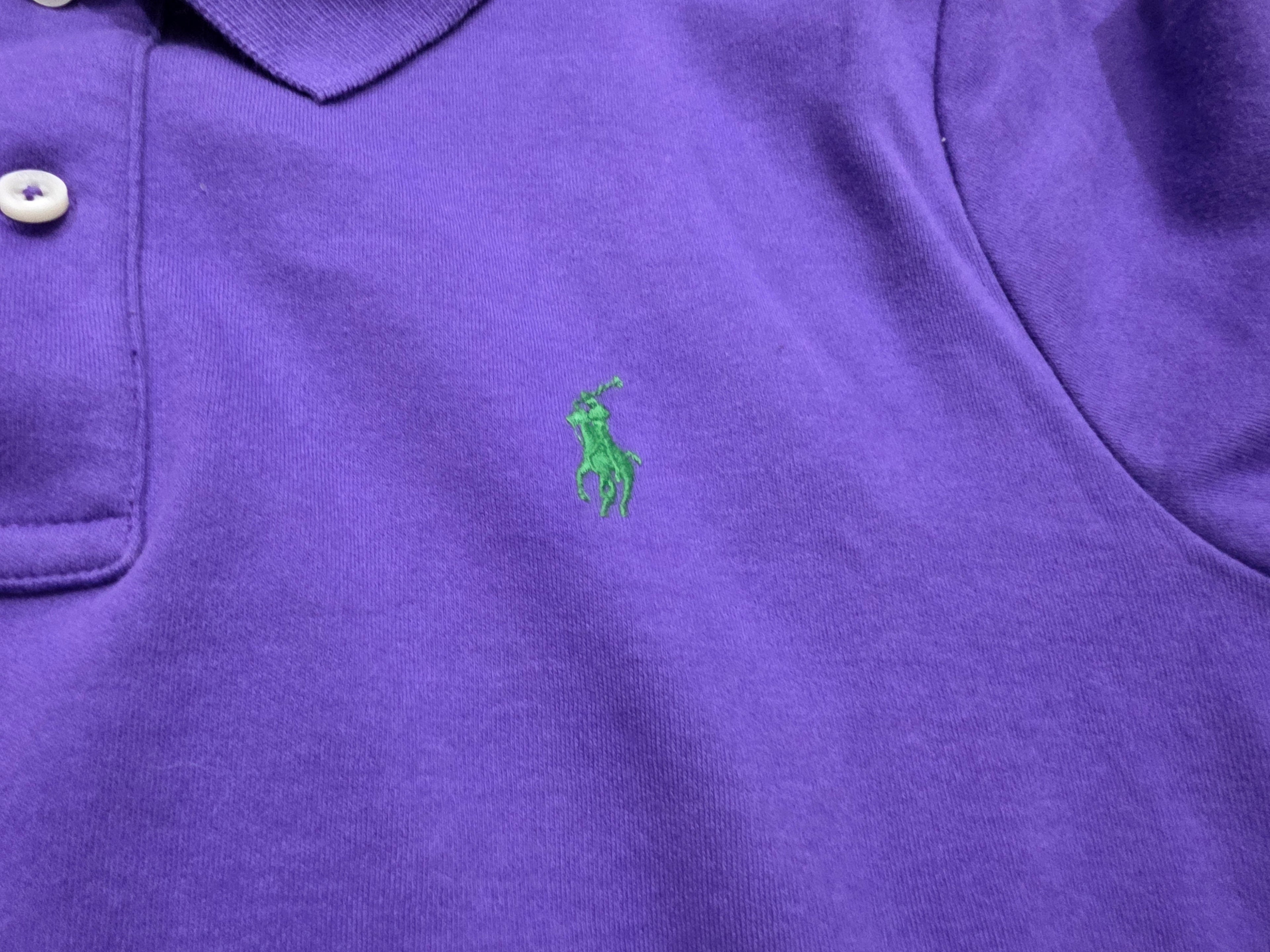 Playera Ralph lauren Sport color morado poni verde de Mujer Extra Grande