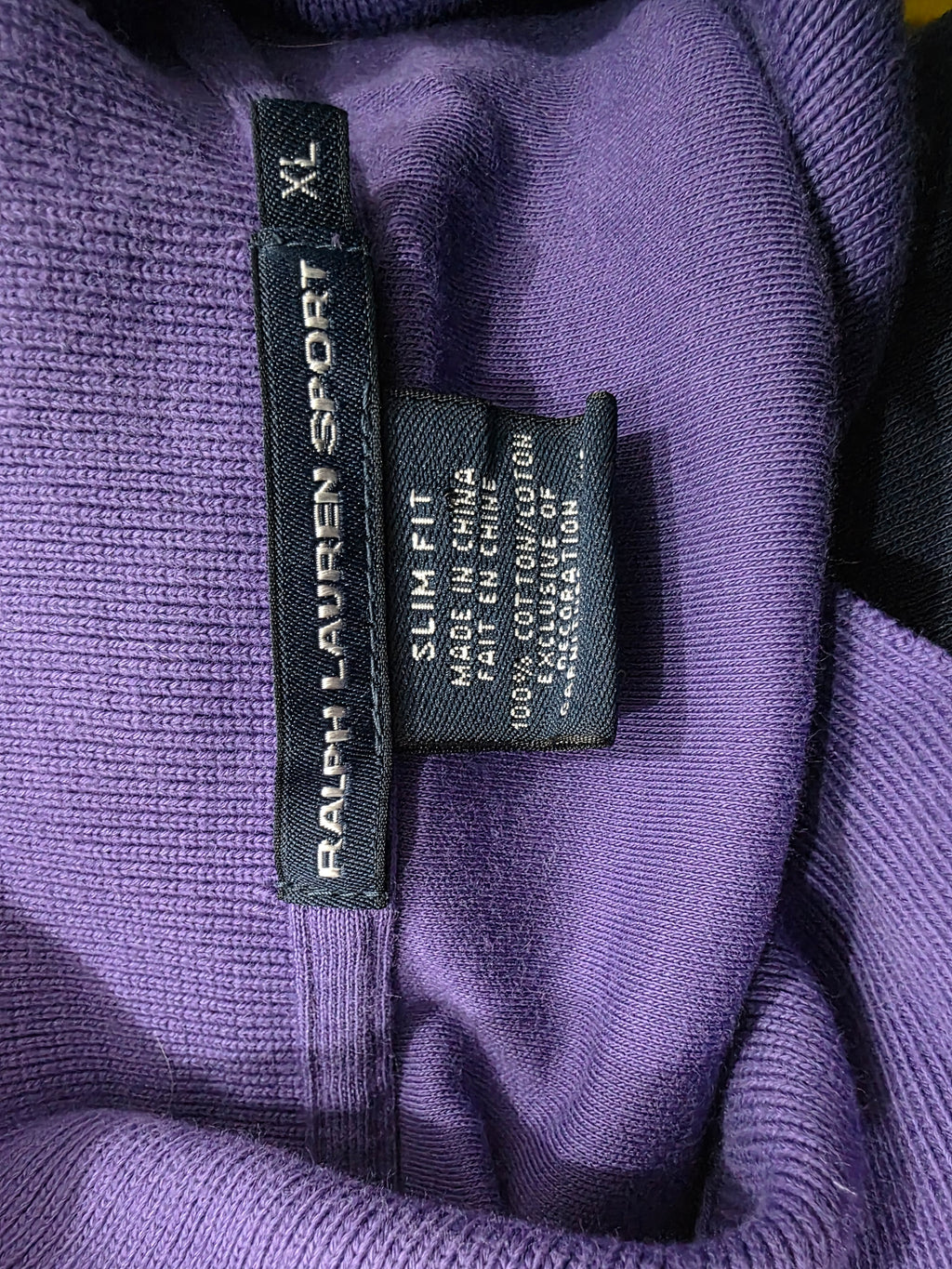 Playera Ralph lauren Sport color morado poni verde de Mujer Extra Grande