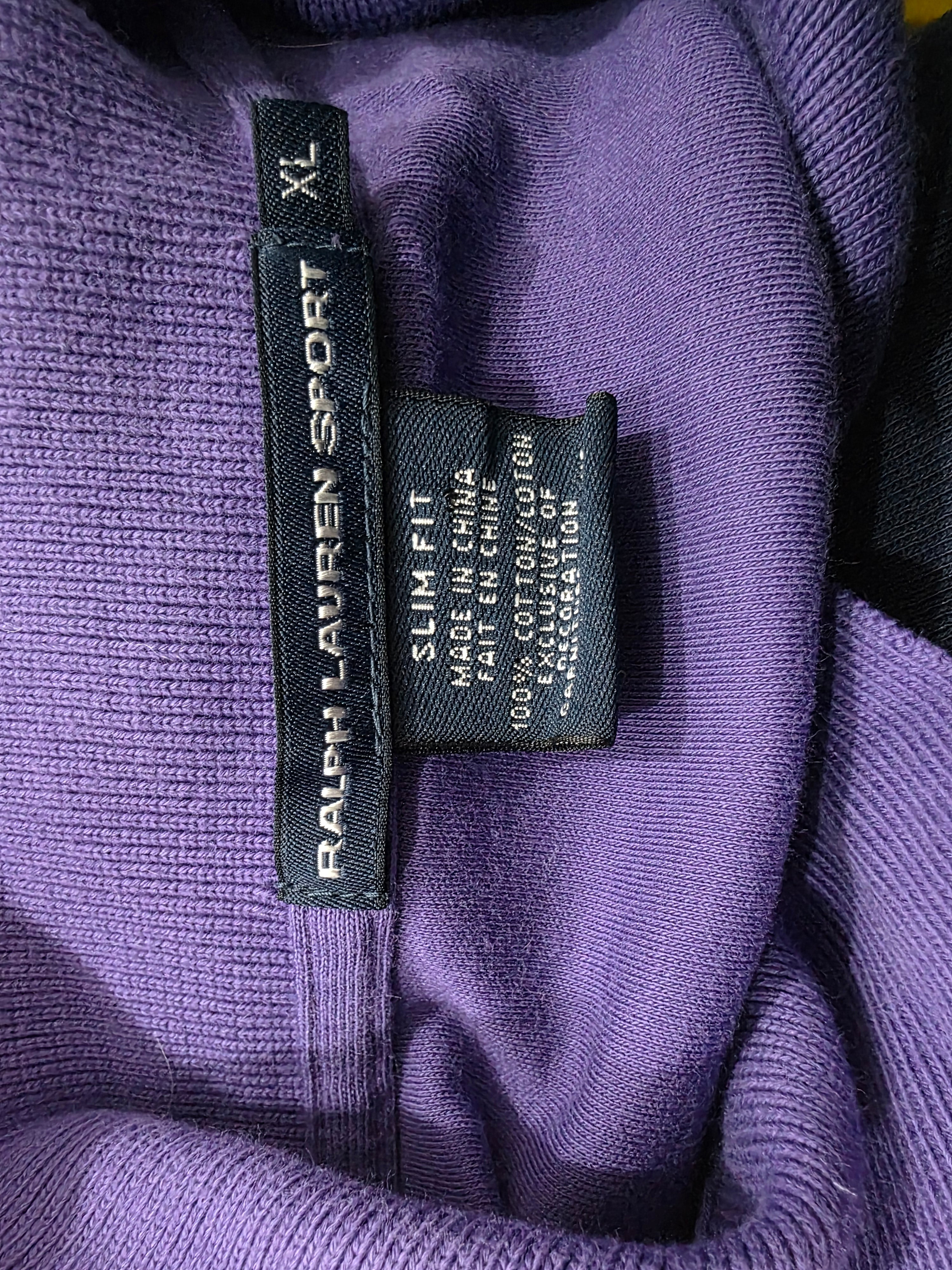 Playera Ralph lauren Sport color morado poni verde de Mujer Extra Grande
