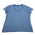 Playera Tommy Hilfiger de Mujer azul celeste rayada XXL