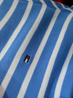 Playera Tommy Hilfiger de Mujer azul celeste rayada XXL