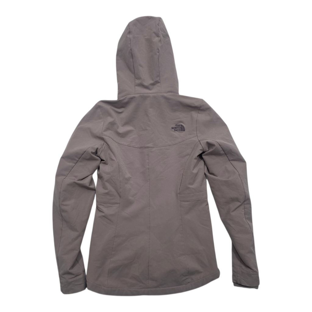 Chamarra The North Face Mujer XS Gris con Forro Polar WindWall morado