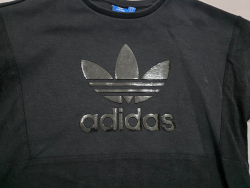 Adidas Originals Sweatshirt Negra Oversized con Cordón Ajustable Extra Chica Mujer