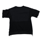 Adidas Originals Sweatshirt Negra Oversized con Cordón Ajustable Extra Chica Mujer