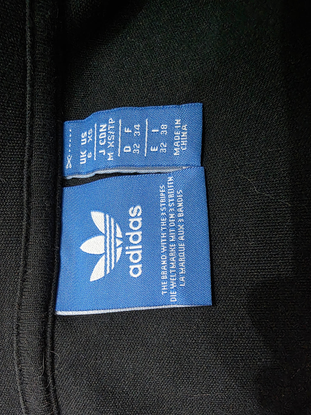 Adidas Originals Sweatshirt Negra Oversized con Cordón Ajustable Extra Chica Mujer