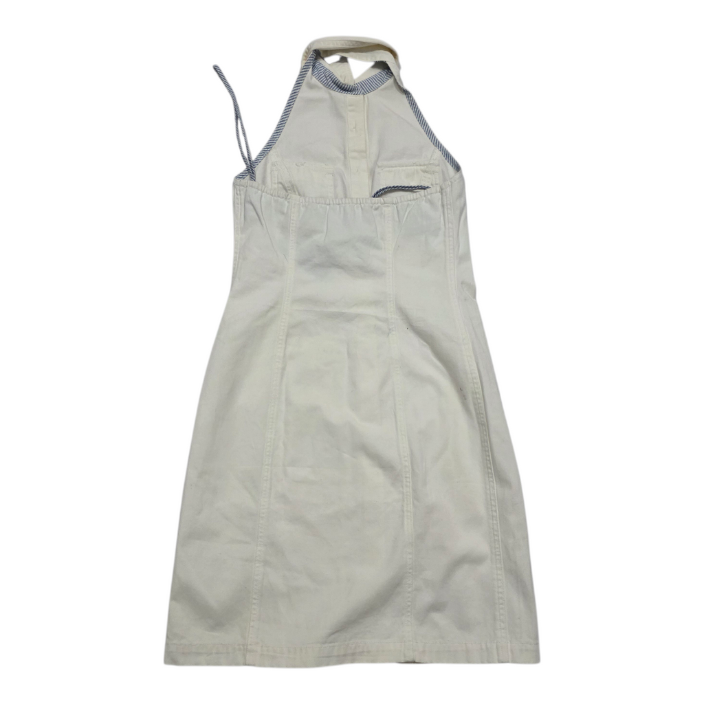 Vestido Tommy Hilfiger Blanco Camisero Halter Original talla 0